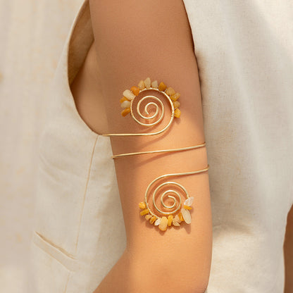 Pulsera con apertura de cuentas y anillo de grava