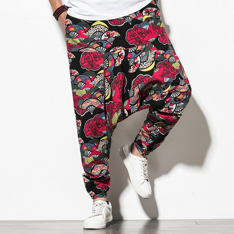 Summer Chinese Wind Bundle Foot Pants For Men Fattening - BAGMODA