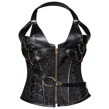 Minimalistische Steampunk-Gothic-Hals-Shapewear für Damen