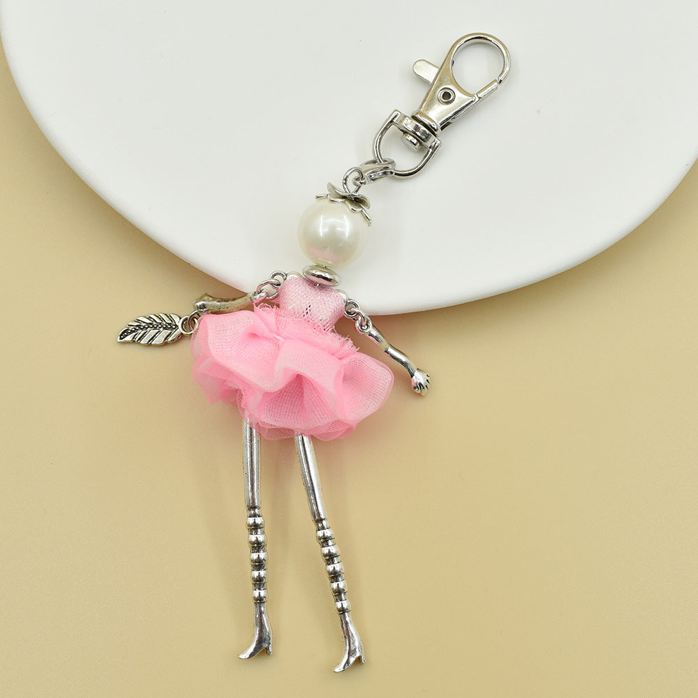 Women's Keychain Handmade Cartoon Character Handbag Pendant