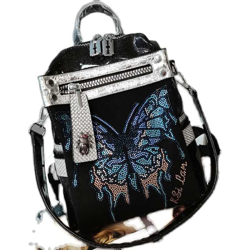 Rhinestone Butterfly Backpack