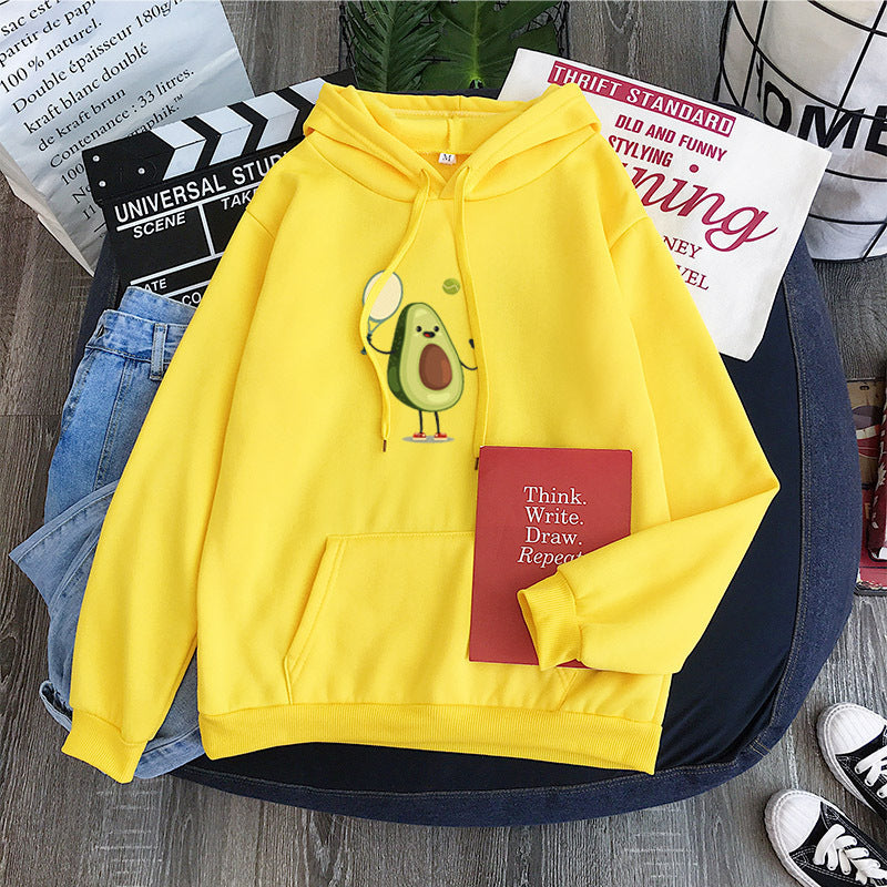 Sweatshirt Top Avocado Pattern Hoodie Couple Shirt