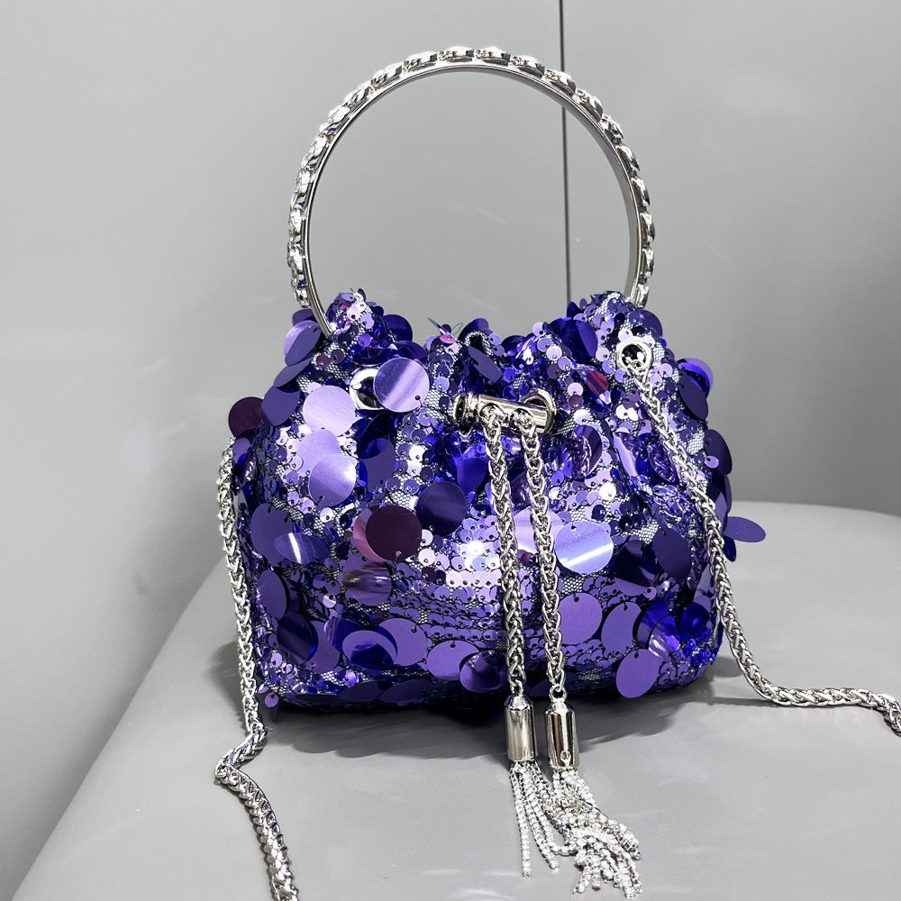 Drawstring Rhinestone Women's Bag