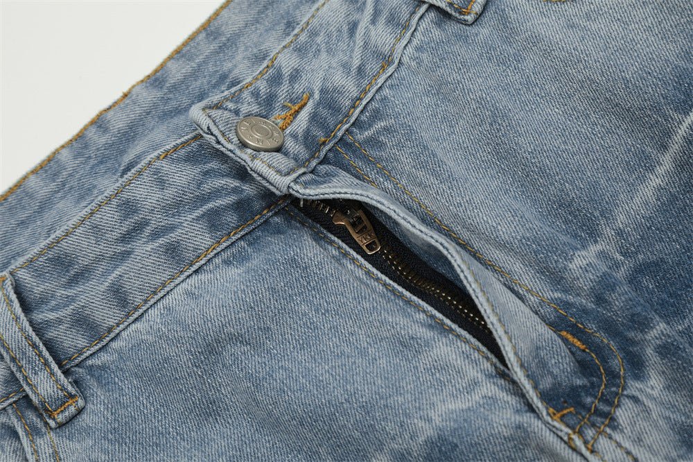 Fashion Gradient Denim Straight - leg Pants Men - BAGMODA