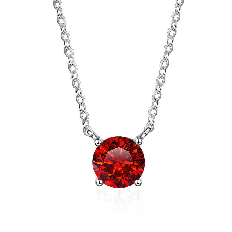 S925 Sterling Silver Moissanite 1 Karat Necklace