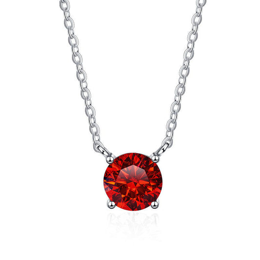 S925 Sterling Silver Moissanite 1 Karat Necklace