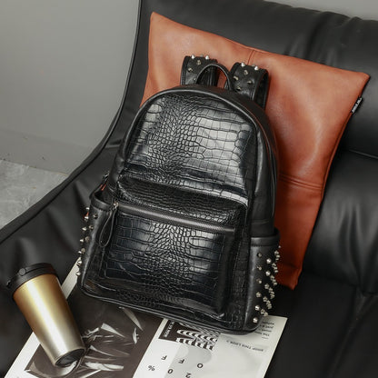 Luxuriöser moderner schwarzer Rucksack