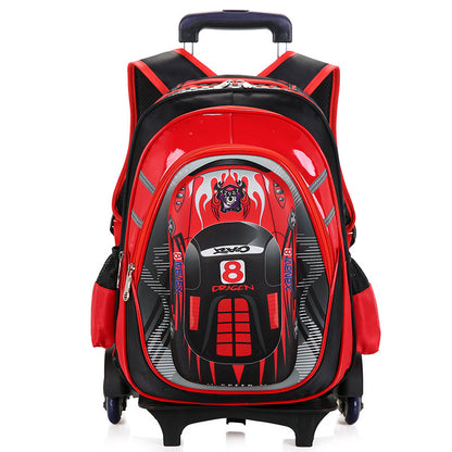 La nueva mochila escolar desmontable con ruedas para hombre reduce la carga