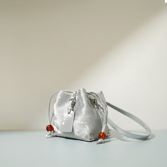 Satin Leather Shoulder Crossbody
