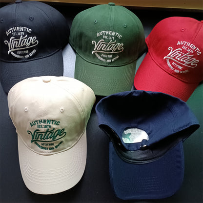 Gorra de béisbol con visera y bordado de letras europeas y americanas para hombres y mujeres