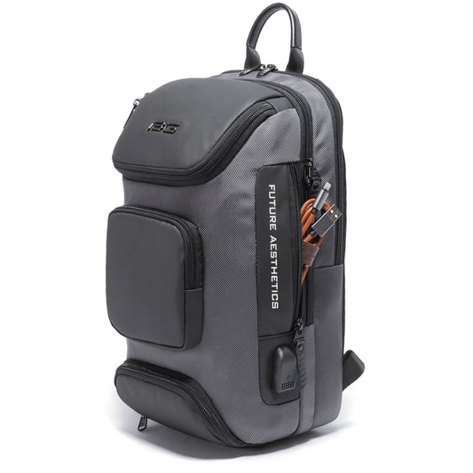 Slanted USB tech Messenger Bag