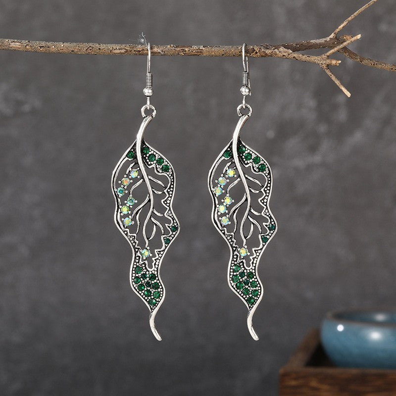 Diamond-shaped Diamond Personality Vintage Earrings