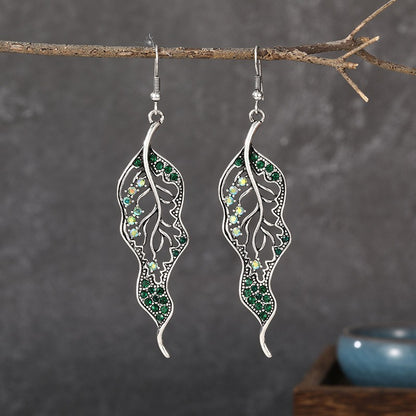 Pendientes vintage con personalidad de diamante en forma de diamante