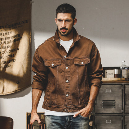 Chaqueta vaquera clásica americana vintage para hombre