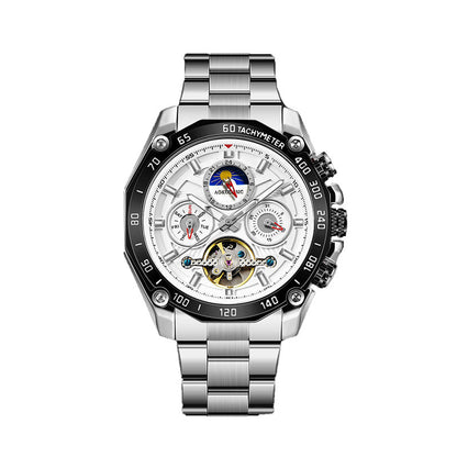 Nuevo reloj mecánico automático multifuncional para hombre