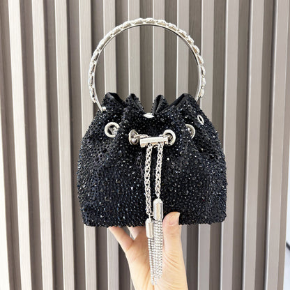 Drawstring Rhinestone Women's Bag