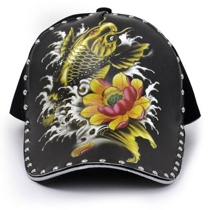Gorra de béisbol con visera rígida y ala ancha impresa en 3D