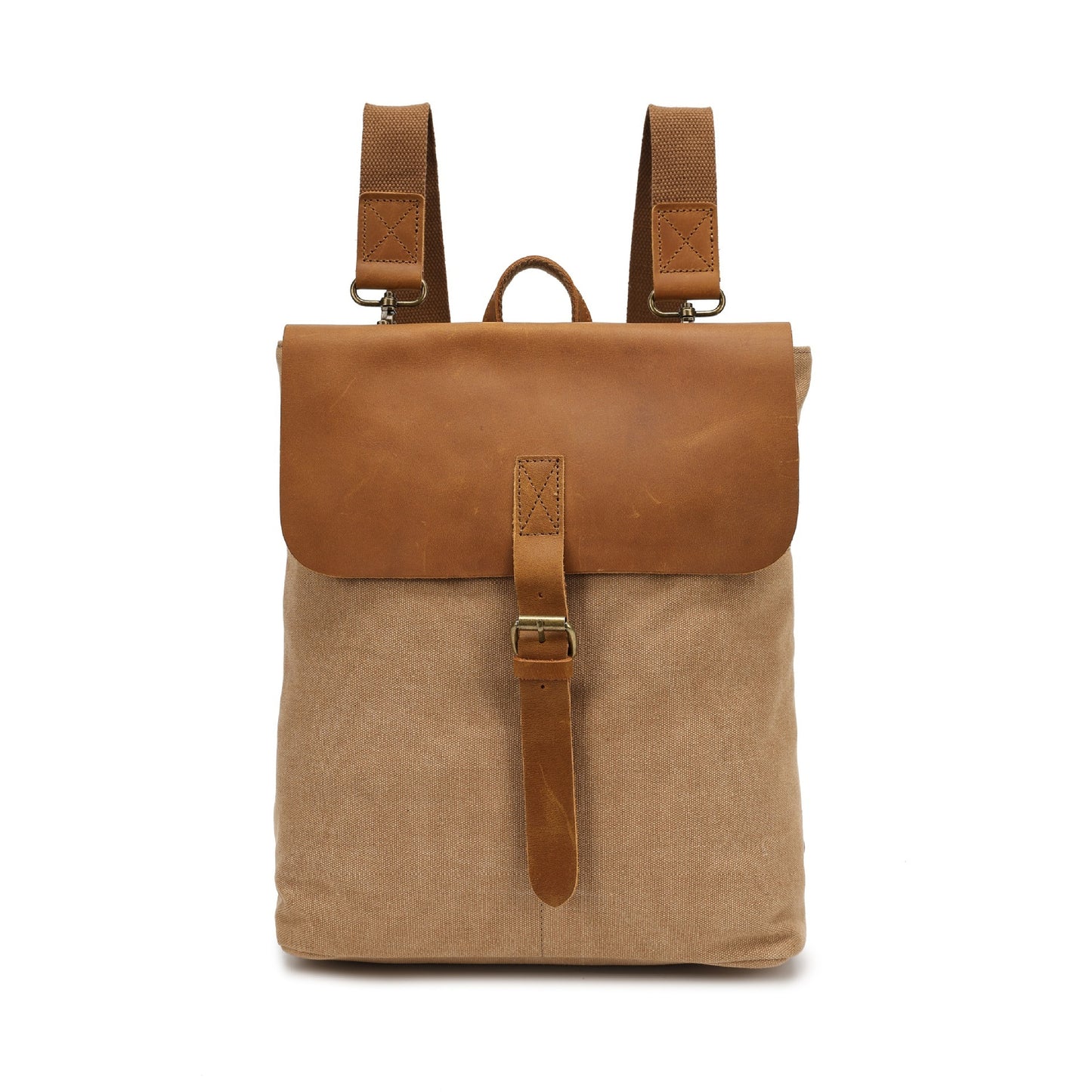 Mochila minimalista informal de piel de caballo