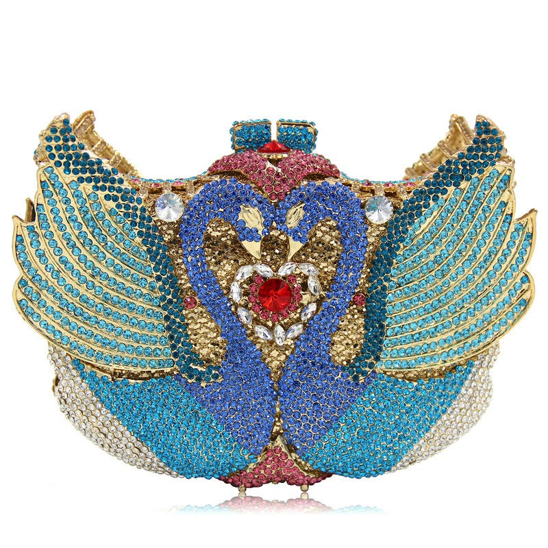 Swan Elegance Diamond Clutch