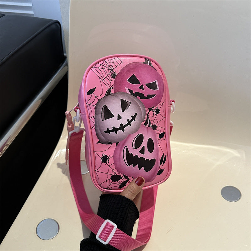 Dark Cartoon Printed Crossbody Bag