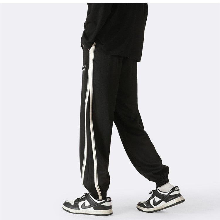 Striped Loose Tappered Casual Pants Men - BAGMODA