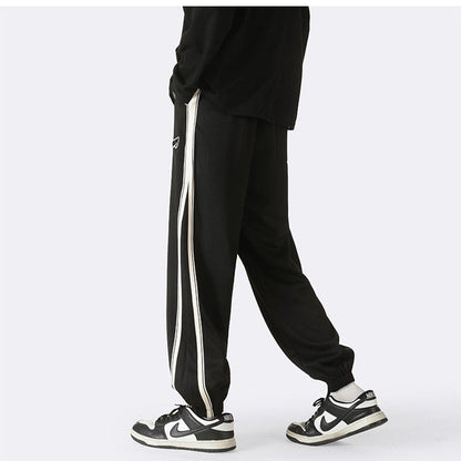 Striped Loose Tappered Casual Pants Men - BAGMODA