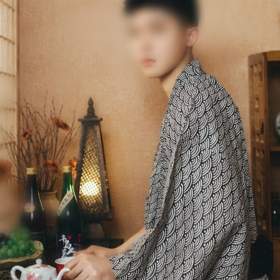 Kimono japonés tradicional de ropa formal para hombres