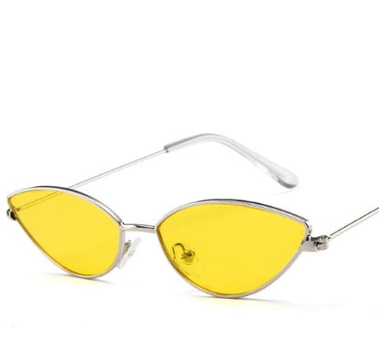 Neu Nette Sexy Sunglases Retro Cat Eye Sonnenbrille Frauen Metall Dreieck Vintage Cateye Sonnenbrille 