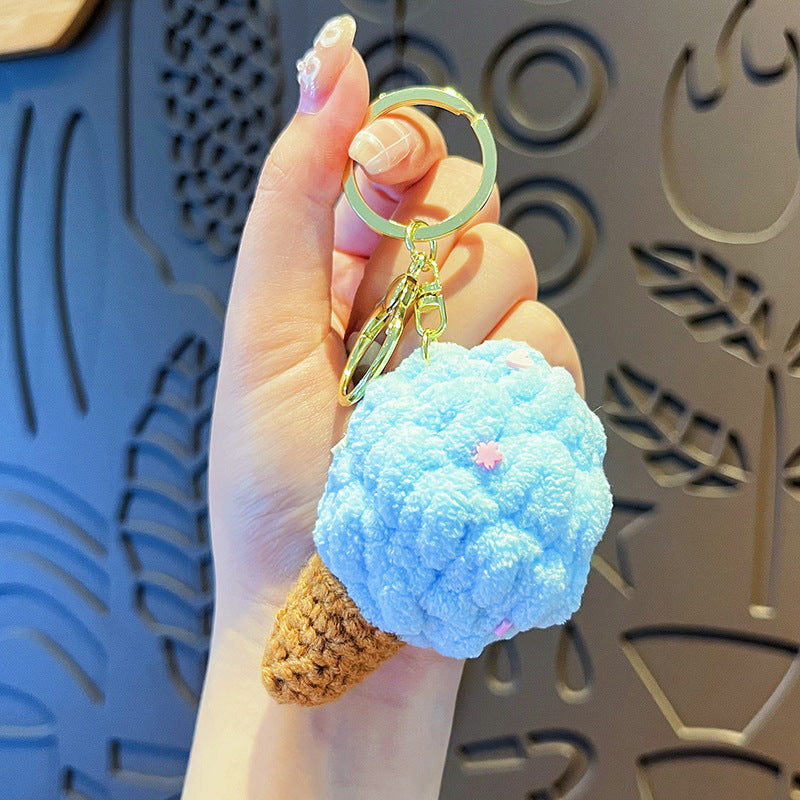 Original Plush Colorful Ice Cream Keychain