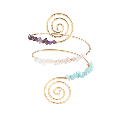 Pulsera con apertura de cuentas y anillo de grava