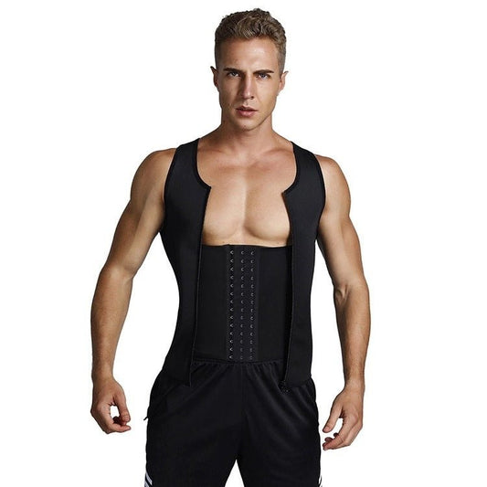 Men's Fitness Clothing Shapewear Three - breasted Waistcoat - BAGMODA