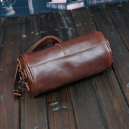Fashionable Single Shoulder Cylinder Bag Retro Trendy and Personalized Creative Cylinder Bag - BAGMODA