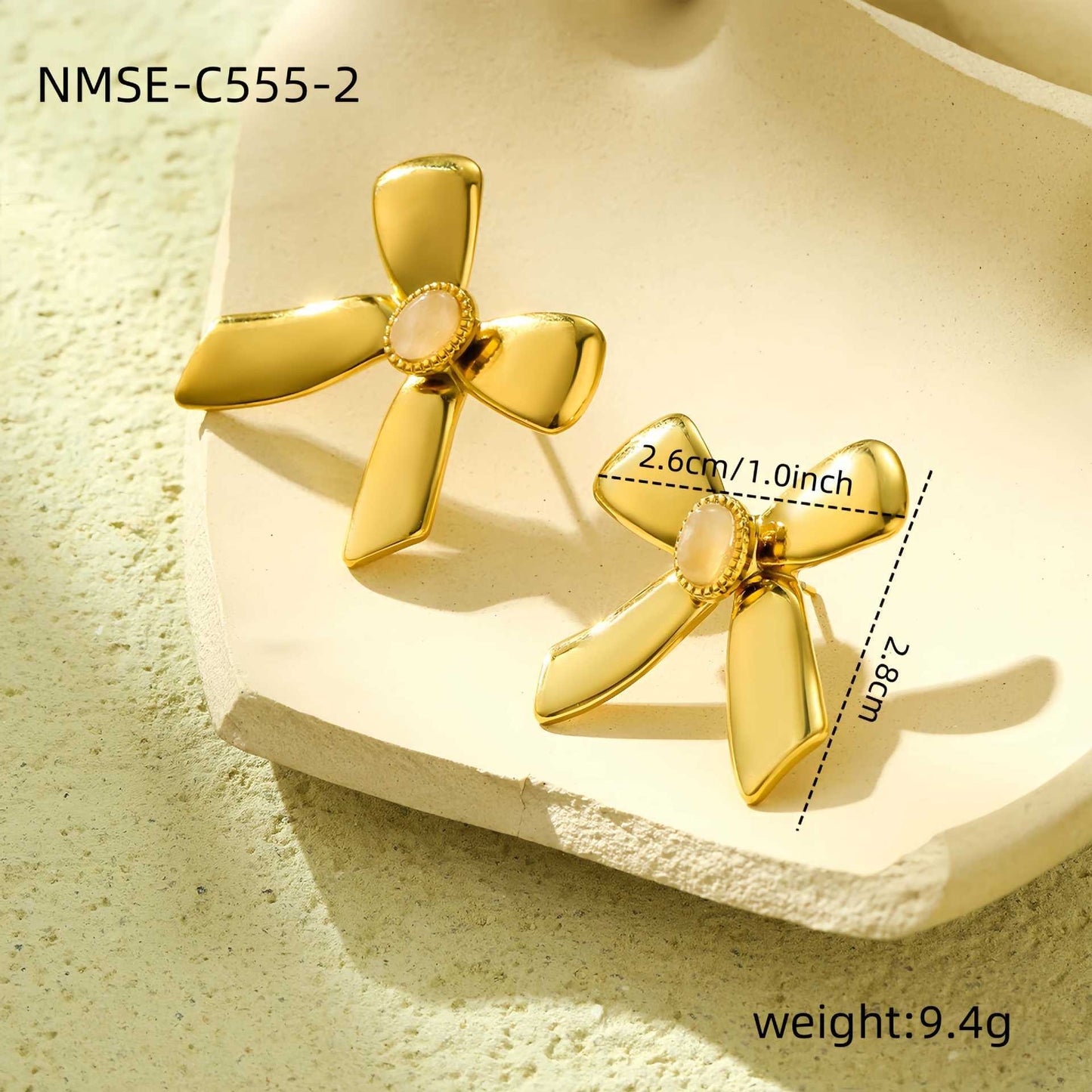 European And American Design Fashion Bowknot Earrings