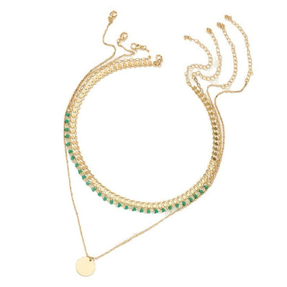 Collar con cuatro gemelos, colgante vintage, joyería para mujer