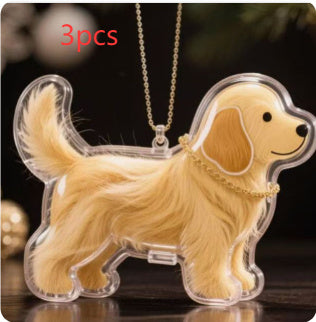 Dog Fur Storage Cute Pendant Keychain