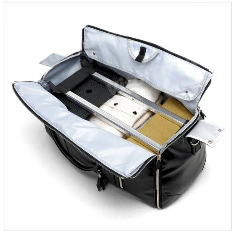 Lengthened Foldable Trolley Large Capacity Suit Bag Full Black New Travel Bag