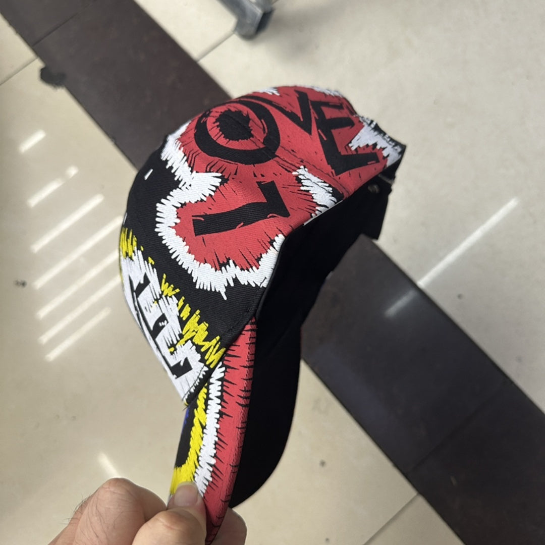 Graffiti Letter Cotton Sports Breathable Baseball Cap