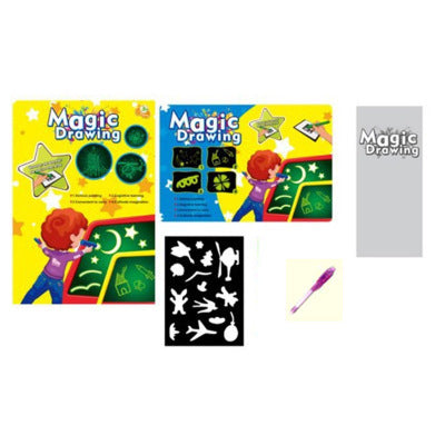 Pädagogisches Spielzeug Zeichenblock 3D Magie 8 Lichteffekte Puzzle Board Skizzenblock