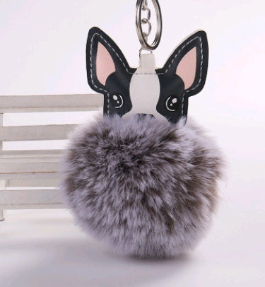 PU puppy feather ball key pendant Pendant