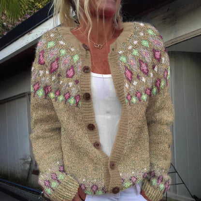 Damen Pullover Lose Multicolor Mode Strickwaren