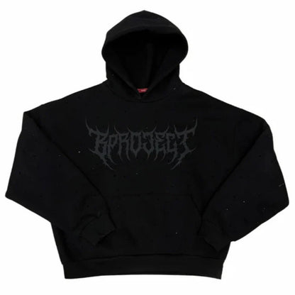 Sudadera de manga larga para pareja con estampado de perforación en caliente