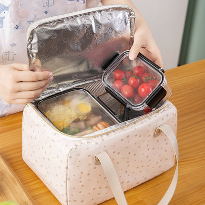 Nordic Bento Bag Aluminiumfolie verdickt Reißverschluss tragbare PE Lunchbox