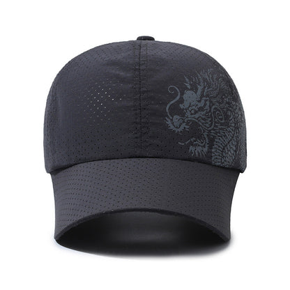 Hut Herren Baseballkappe im chinesischen Stil mit Drachen-Print aus Polyester