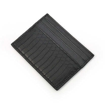 Cartera ultrafina de cuero genuino con múltiples ranuras para tarjetas