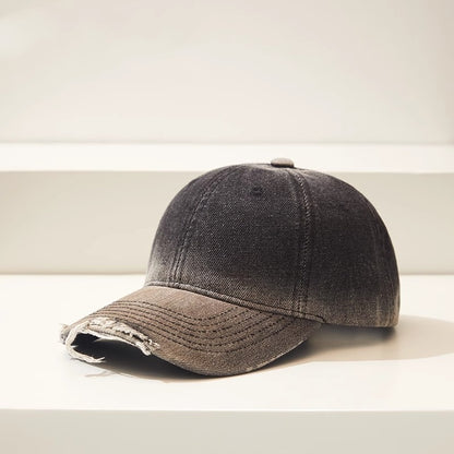 Gorra de béisbol informal de mezclilla degradada y desgastada para combinar con todo