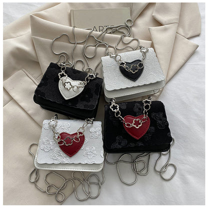 Peach Heart small square - BAGMODA
