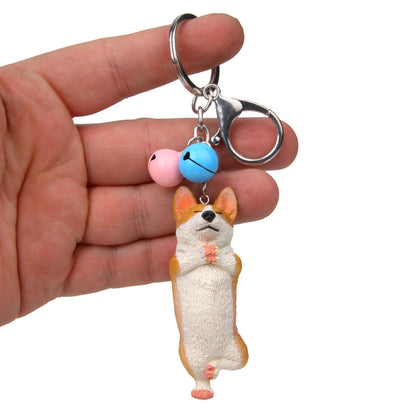 Llavero con campana para escalar, ideal para yoga y perros independientes de Corgi