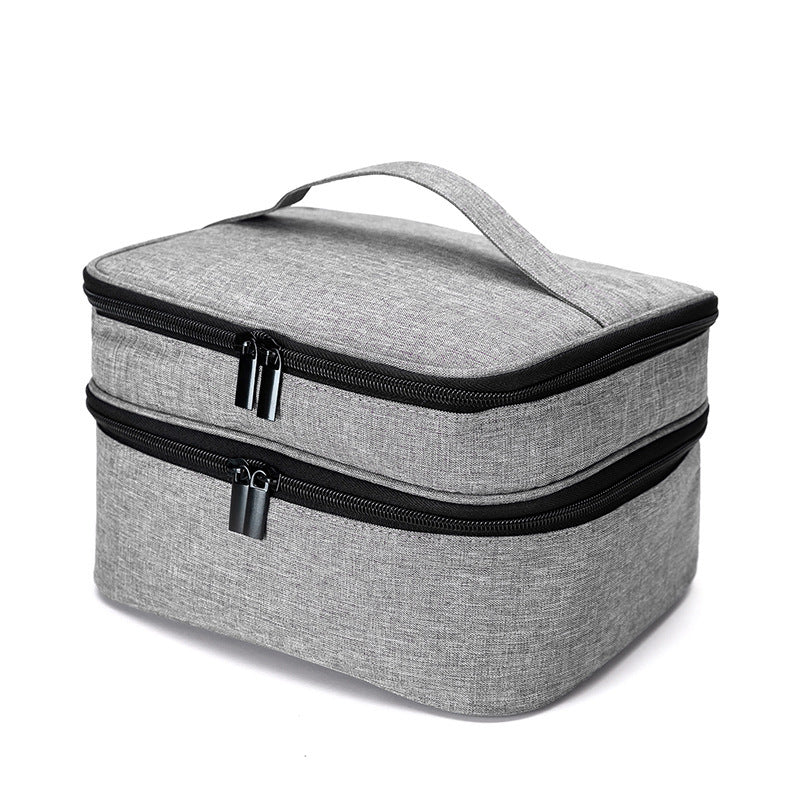 Portable Double-layer 30-cell Lined Portable Storage Bag