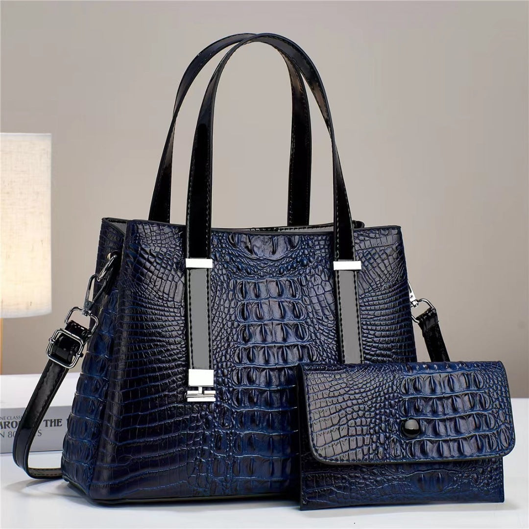 Crocodile Pattern Shoulder Bag