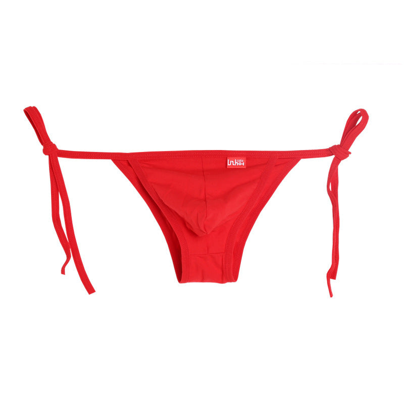 Sports Inspired Bulging Bag Thin Strap Sexy Cotton Underwear